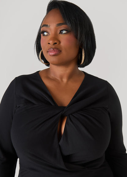 Twist Front Cutout Top