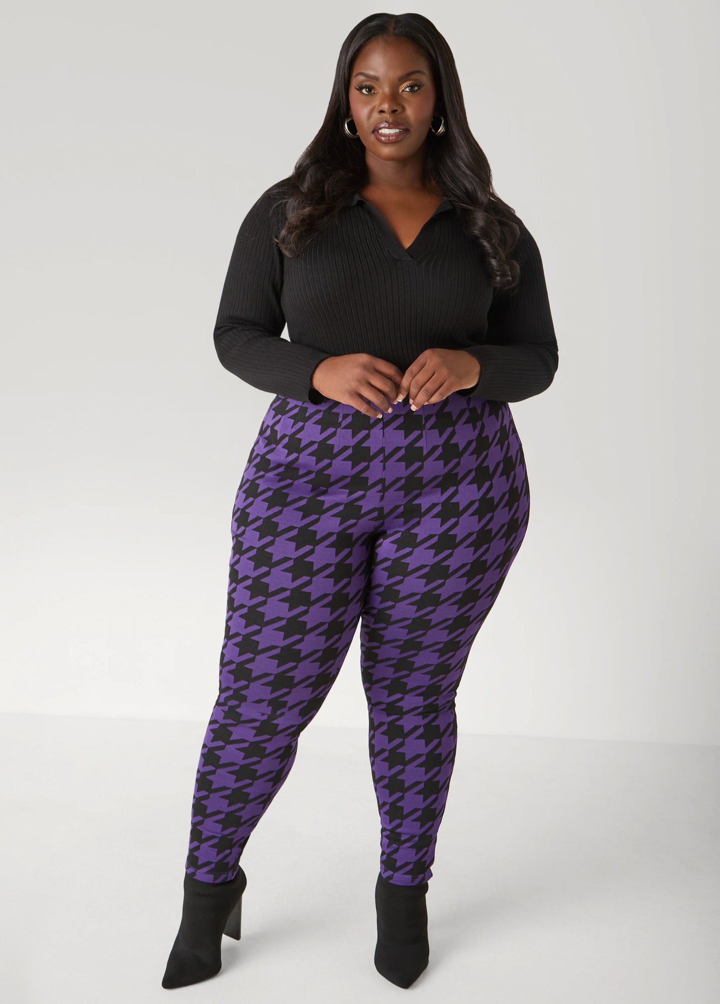 High Waist Houndstooth Leggings
