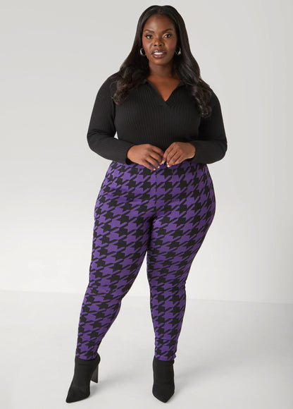 High Waist Houndstooth Leggings