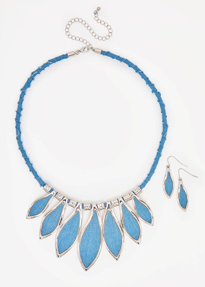 Denim Necklace Set