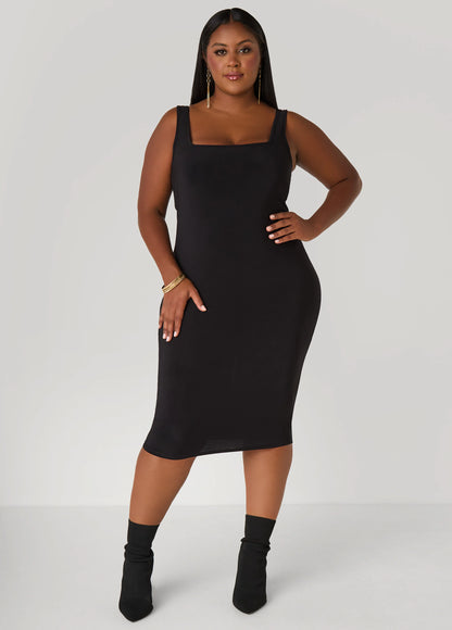 Square Neck Midi Tank Dress