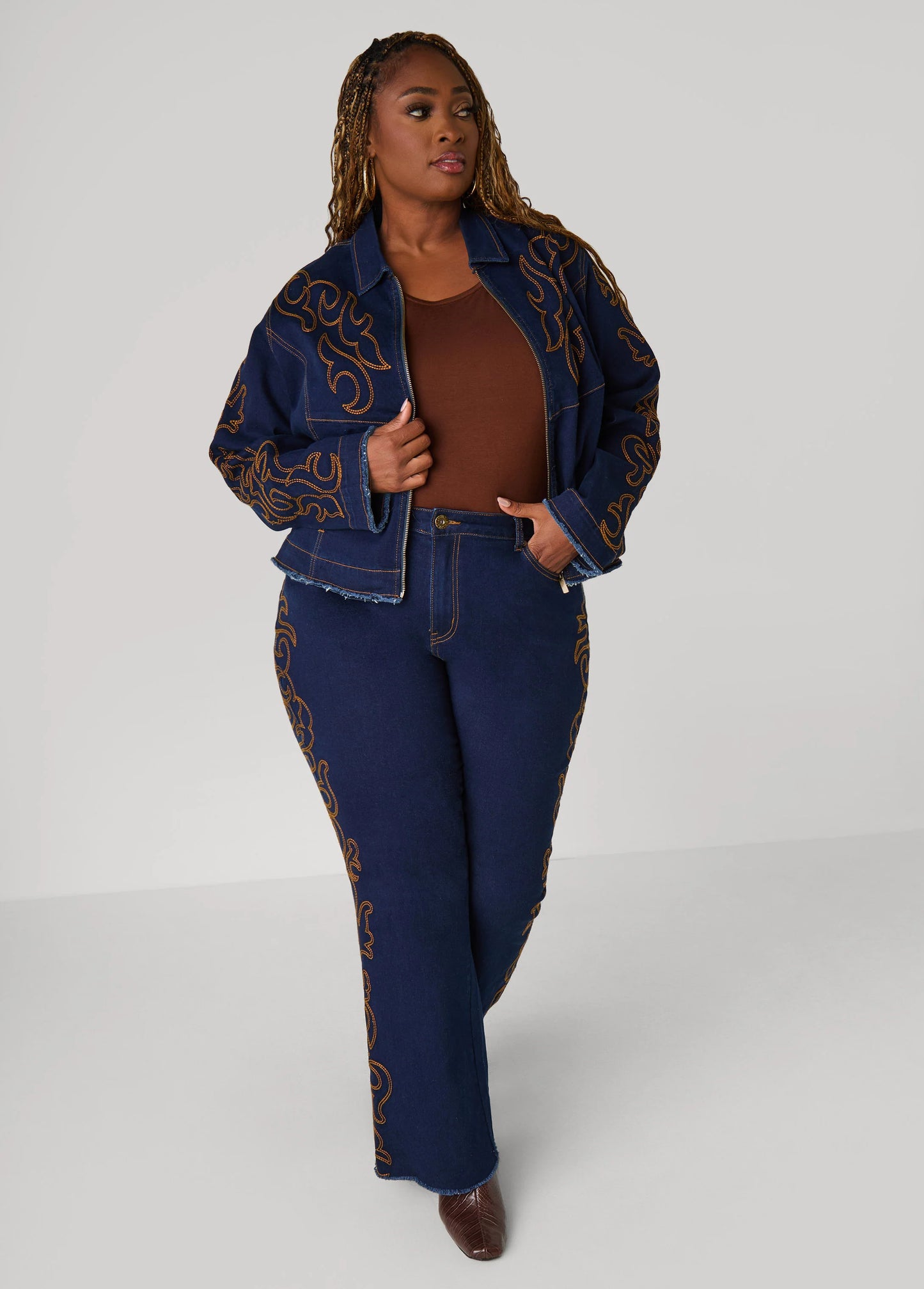 Embroidered Denim Jacket