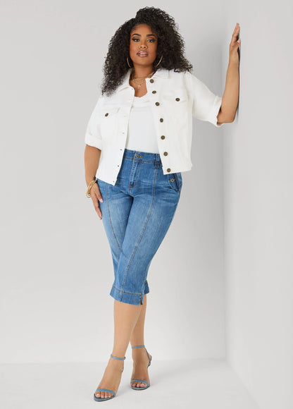 Cuffed Denim Jacket