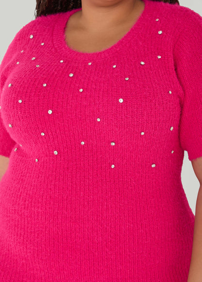 Embellished Sweater Dress