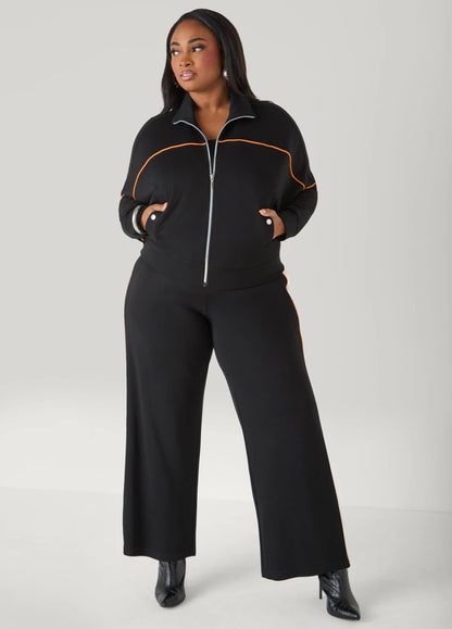 Snap Detailed Jersey Track Pants