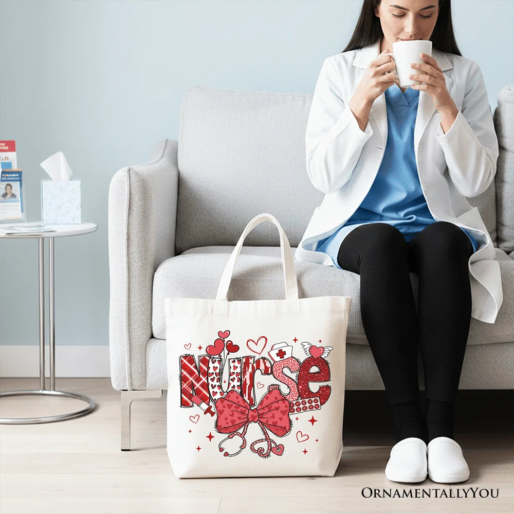 Nurse Heart Canvas Tote Bag