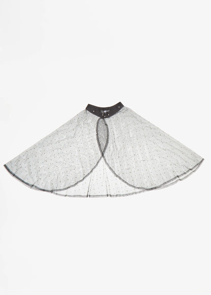 Crystal And Faux Pearl Mesh Capelet