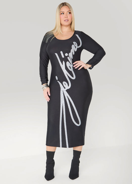 Je Taime Glittered Maxi Dress