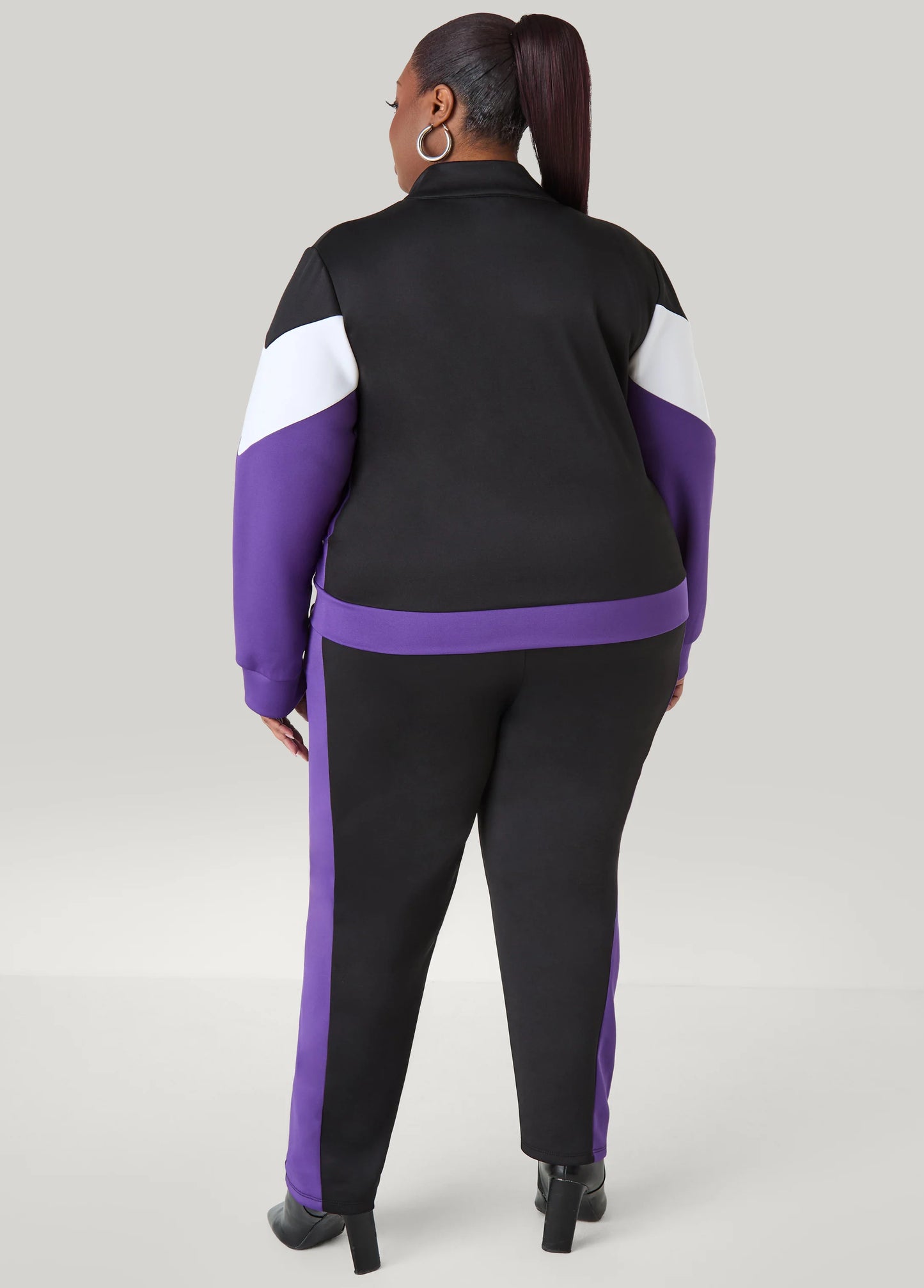 Zip Front Colorblock Track Jacket