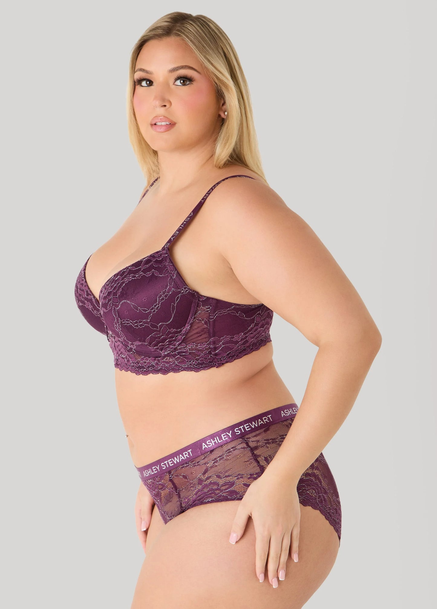Lurex™ Lace Longline Bra