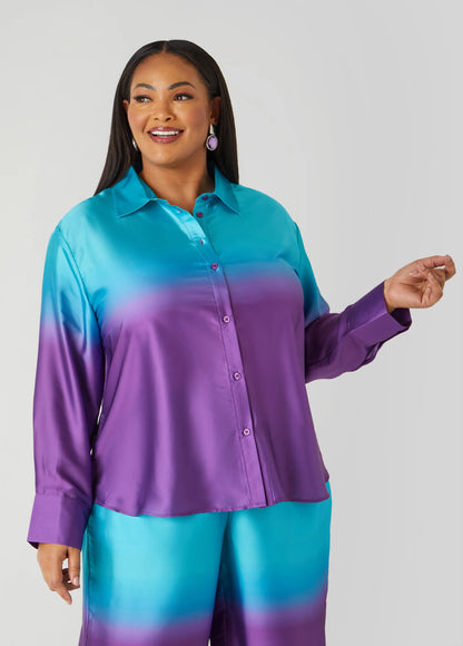 Ombre Satin Shirt