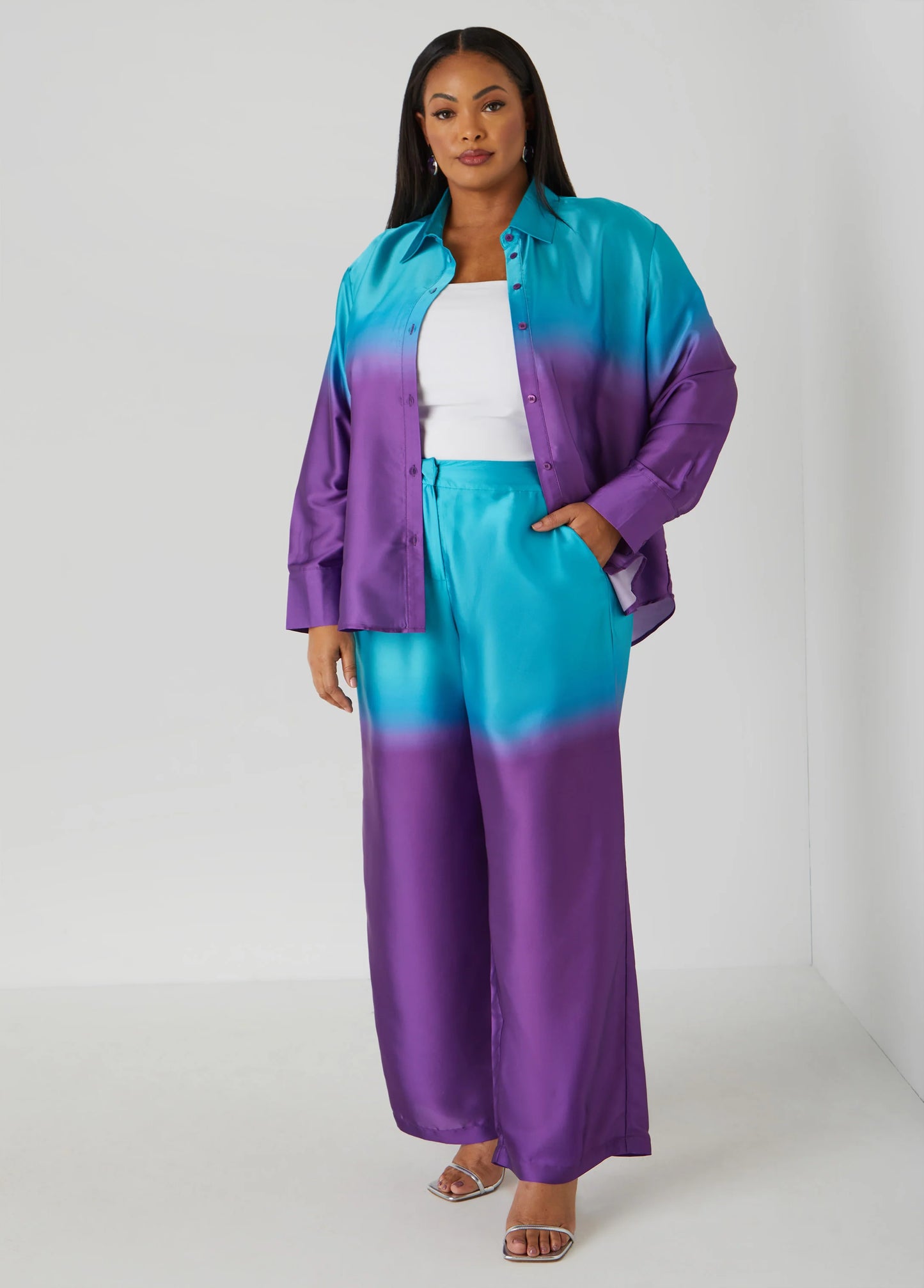 Ombre Satin Shirt