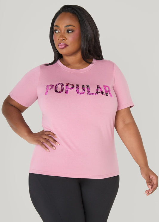 Popular Metallic Graphic Tee