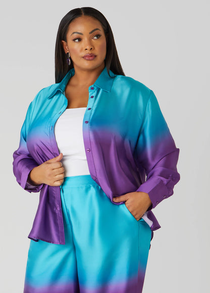Ombre Satin Shirt