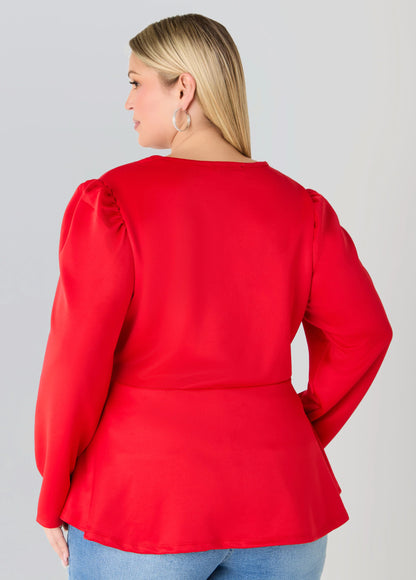 Stone Embellished Peplum Top