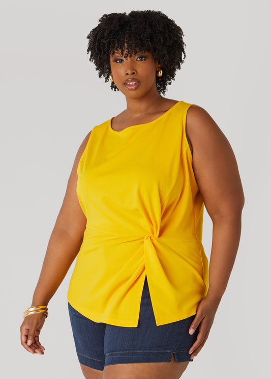 Knotted Split Front Top