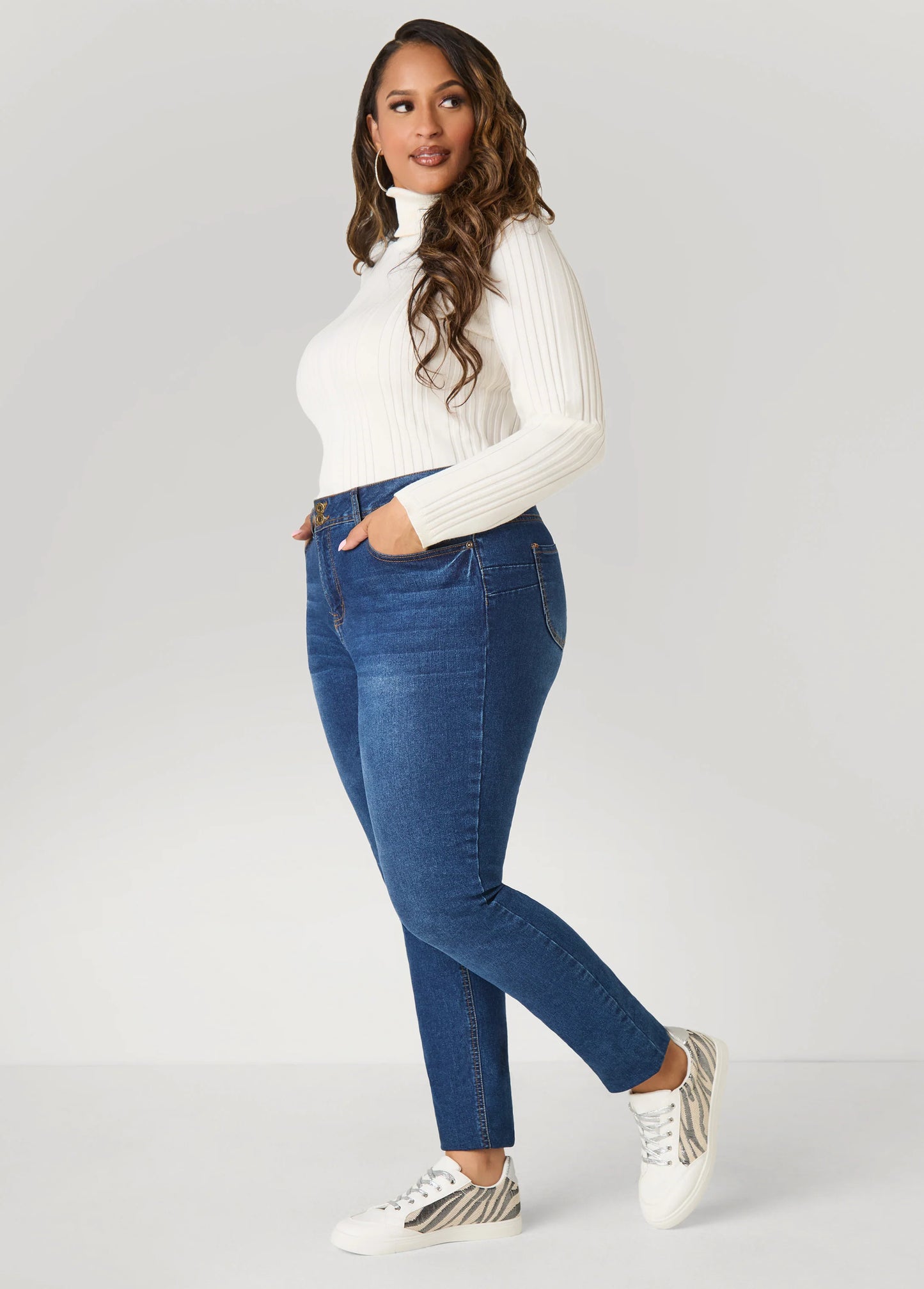 Metallic Zebra Paneled Sneakers
