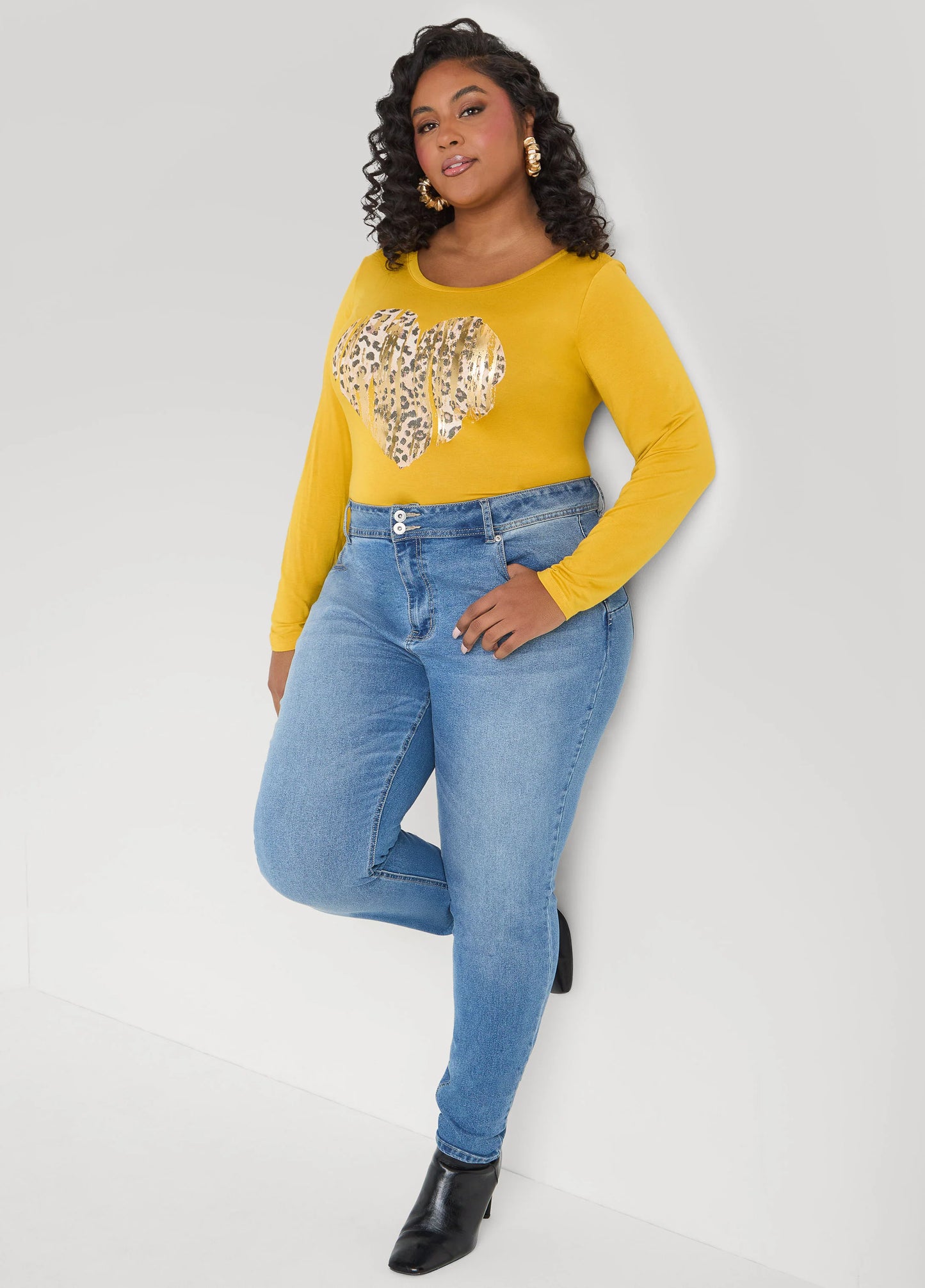 Leopard Heart Graphic Tee