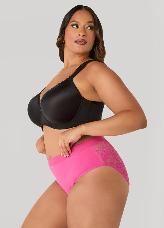 Lace Paneled Hipster Panty