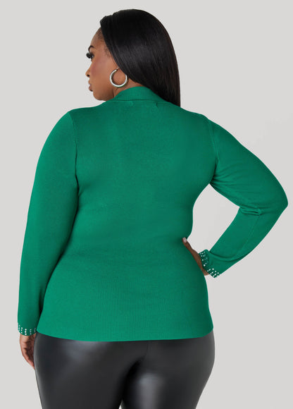 Crystal Cutout Sweater