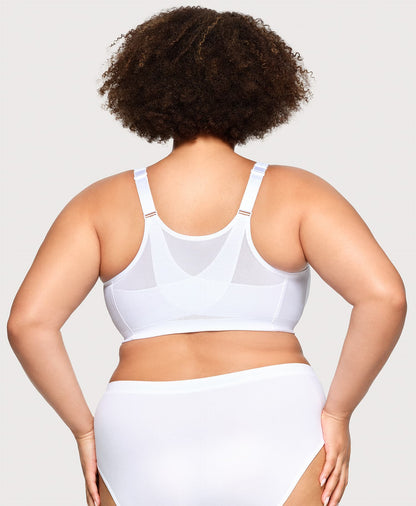 MagicLift Front-Closure Posture Back Bra White