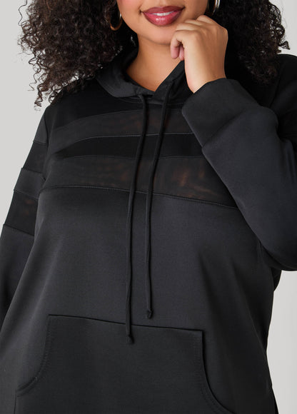Mesh Paneled Hoodie