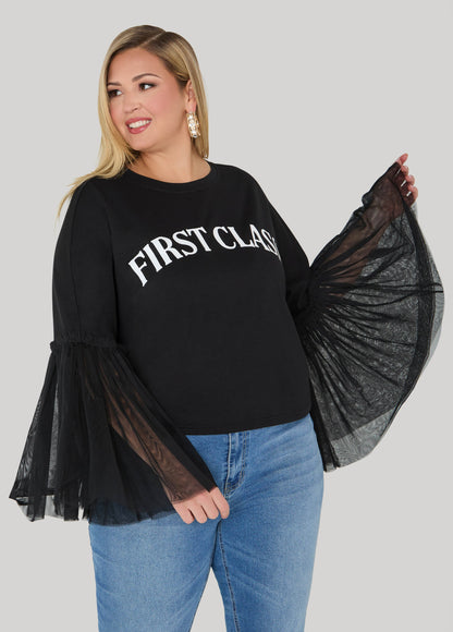 First Class Paneled Graphic Tee