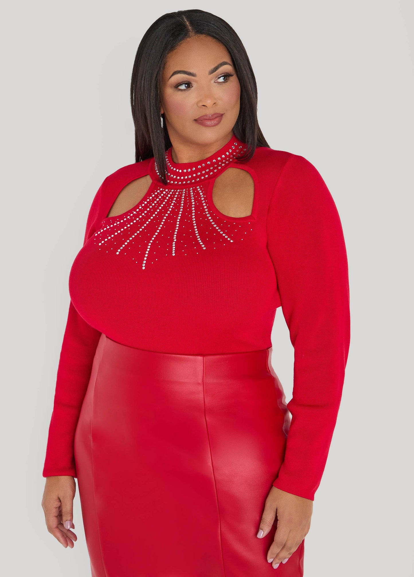 Cutout Crystal Sweater