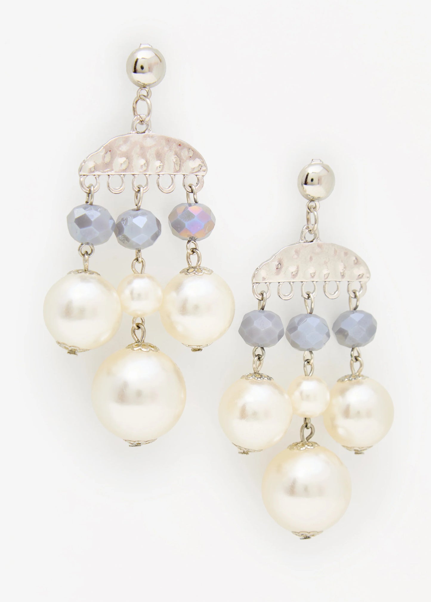 Faux Pearl Chandelier Earrings