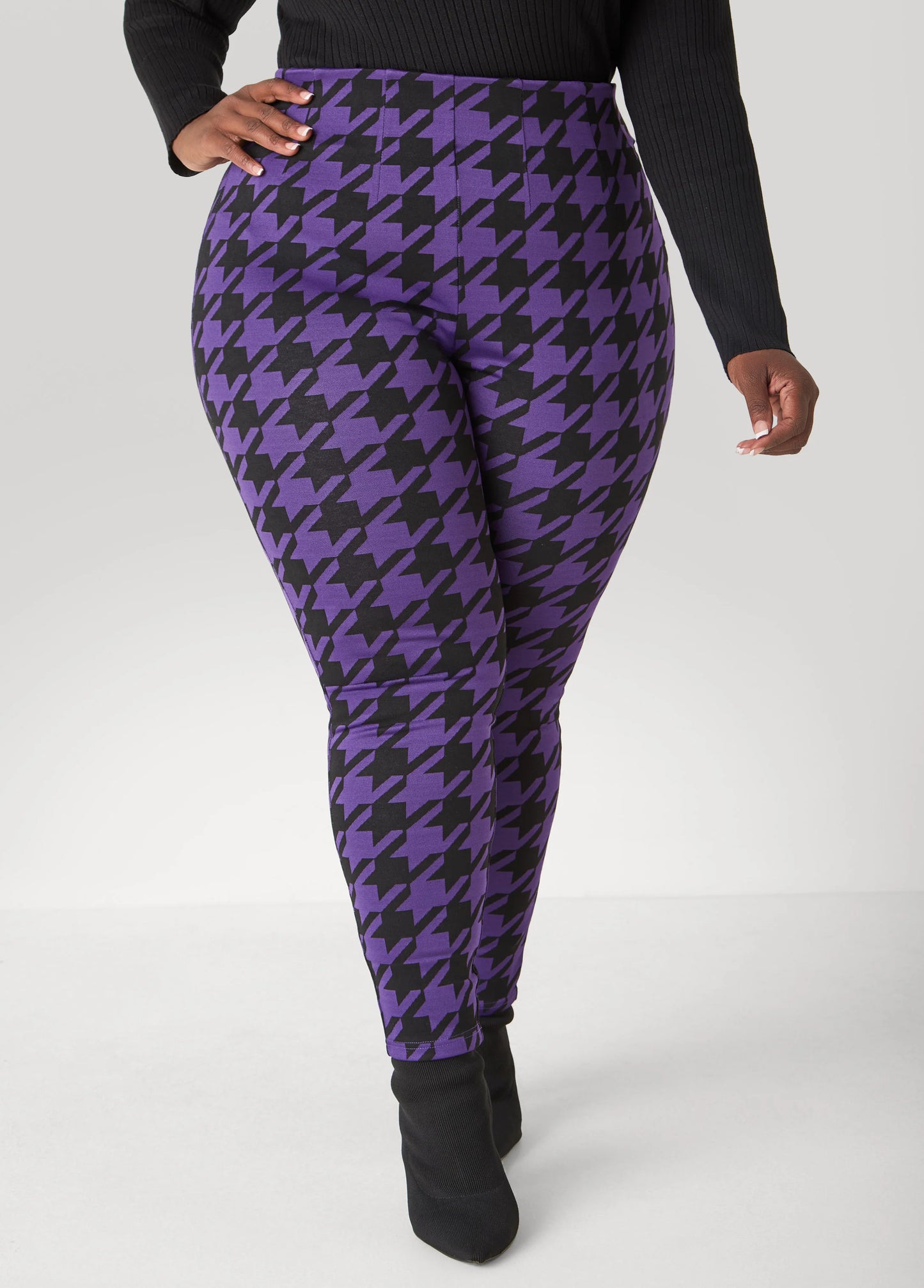 High Waist Houndstooth Leggings
