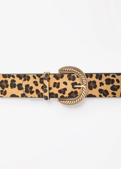 Animal Faux Calf Hair Belt