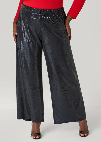 Sequined Wide Leg Pants