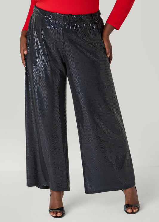 Sequined Wide Leg Pants