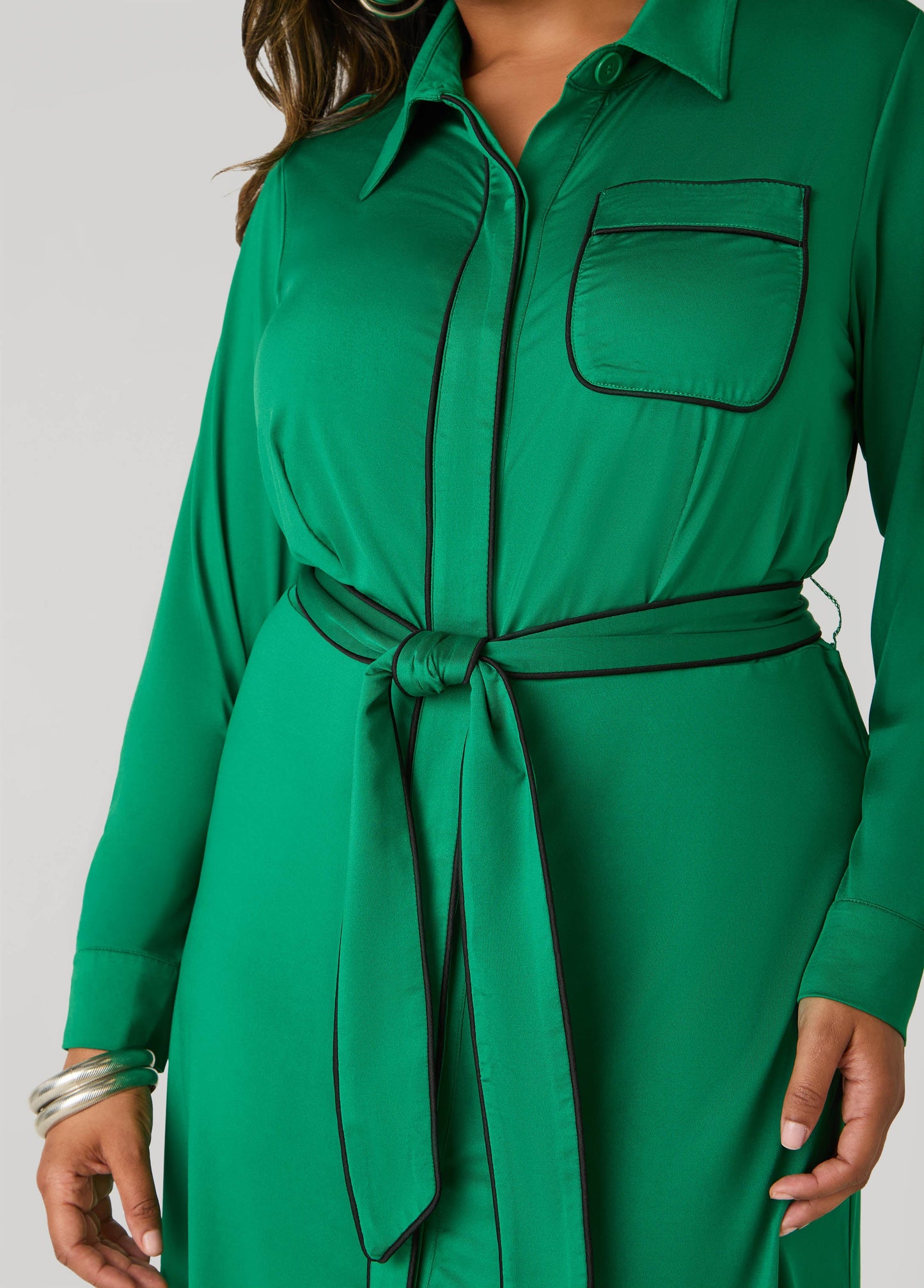 Belted Knit Shirtdress