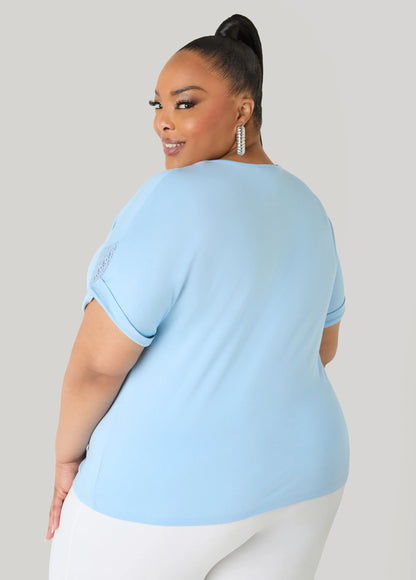 Crochet Paneled T Shirt