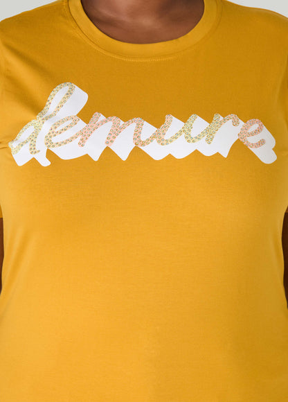 Demure Crystal Graphic Tee