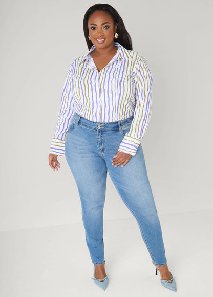 Tall Striped Collared Shirt