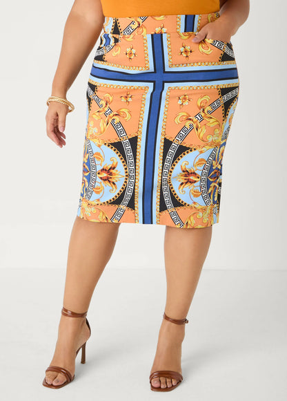 Millennium Scarf Print Skirt
