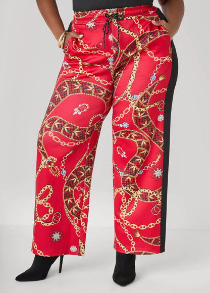 Status Print Track Pants
