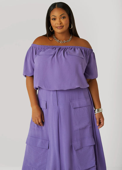 Textured Off The Shoulder Blouse