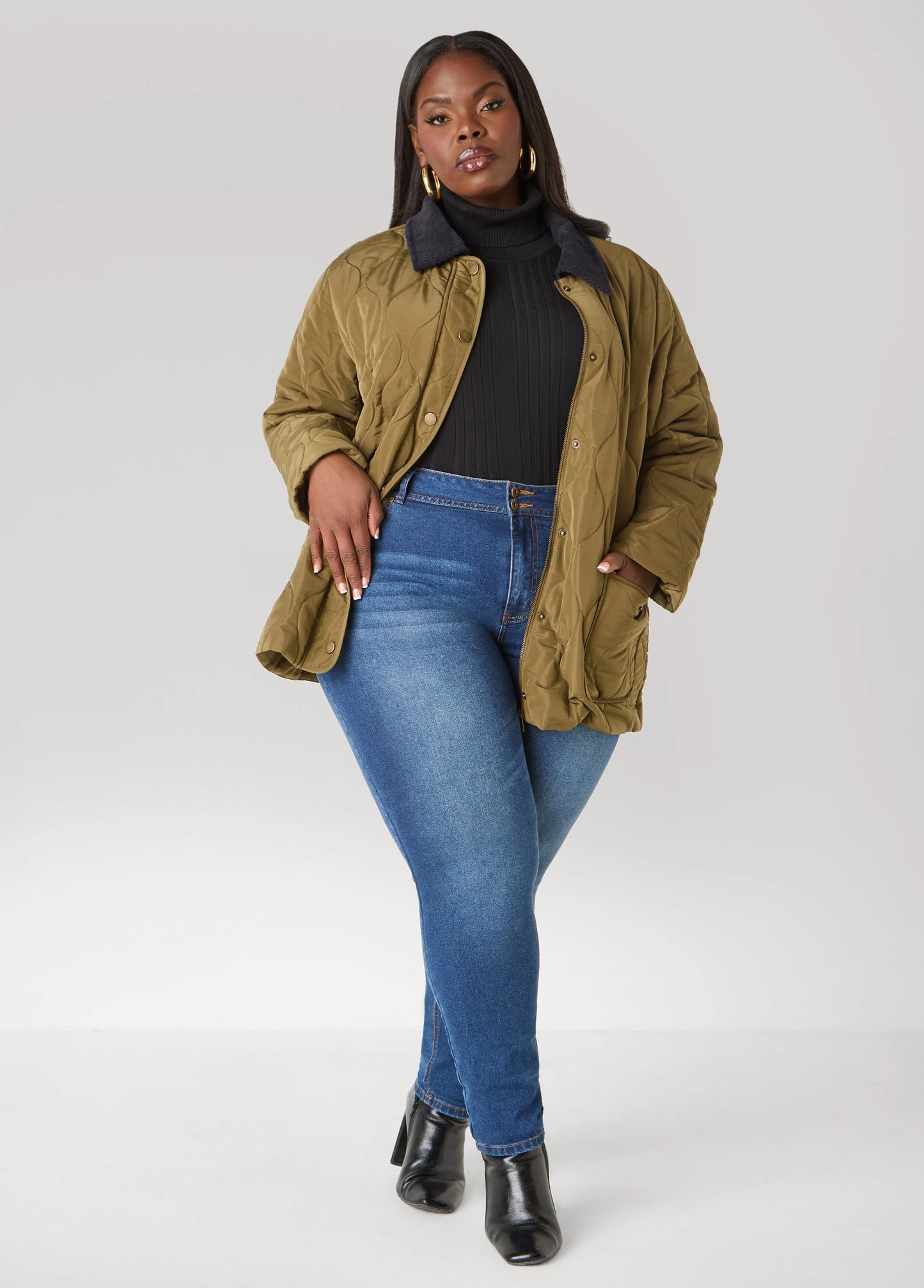 Corduroy Paneled Barn Jacket