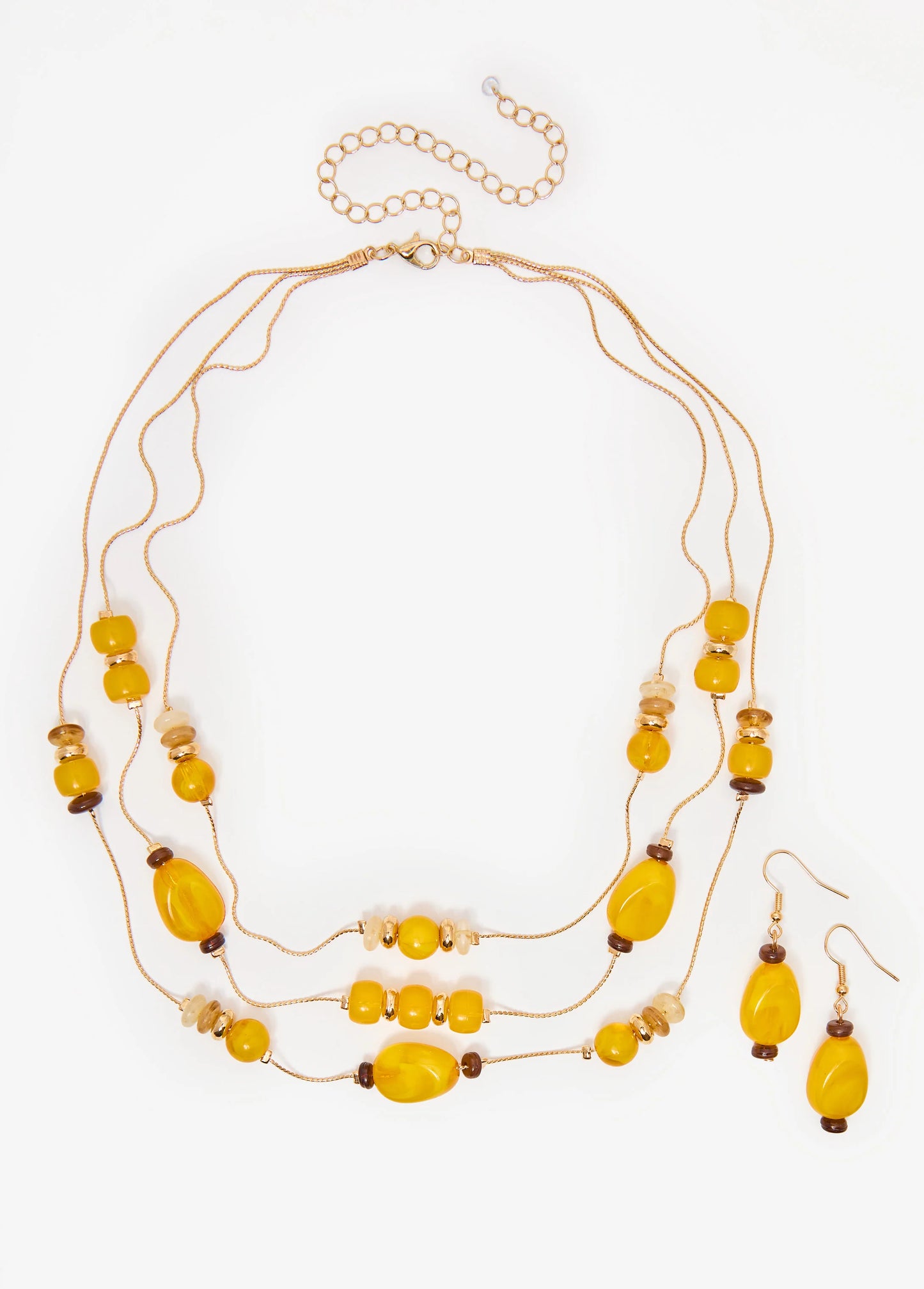 Layered Beaded Necklace Set