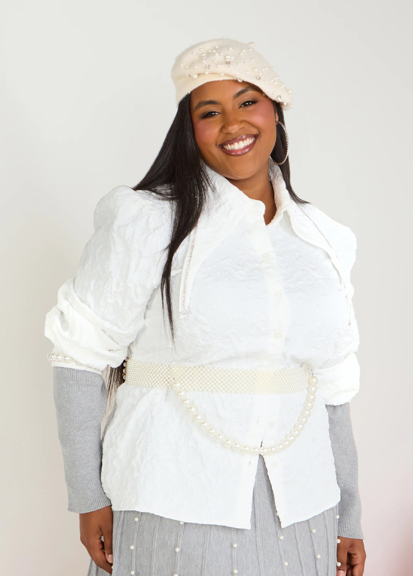 Crystal Matelasse Shirt