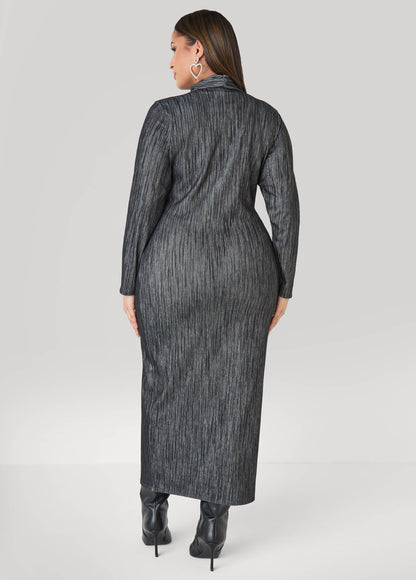Tall Cowl Neck Denim Maxi Dress
