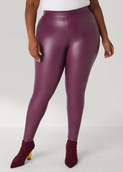 High Waist Faux Leather Leggings