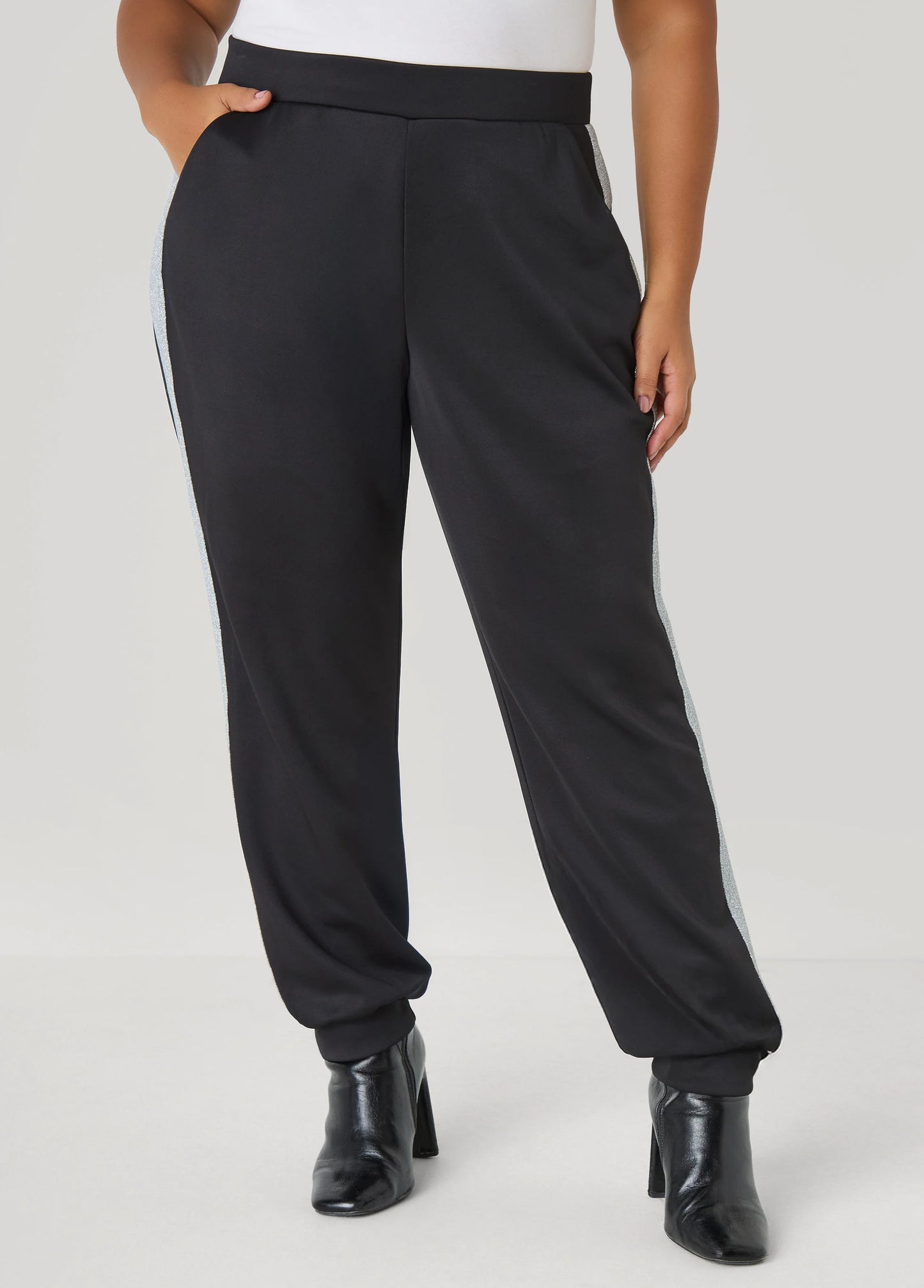 Metallic Paneled Joggers
