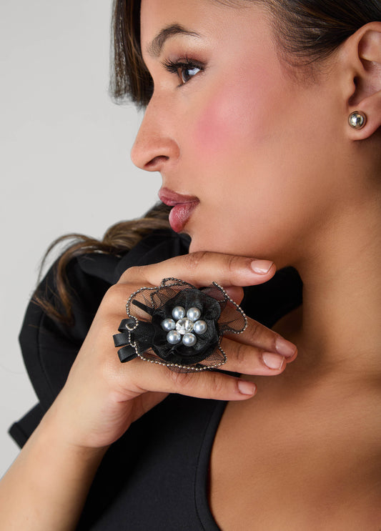 Embellished Rosette Ring