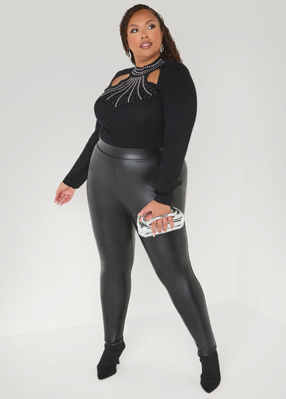 Cutout Crystal Sweater