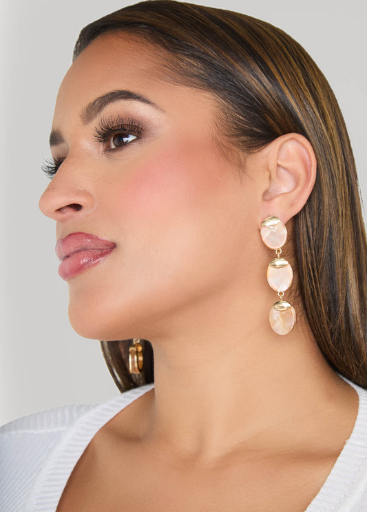 Marbled Stone Dangle Earrings