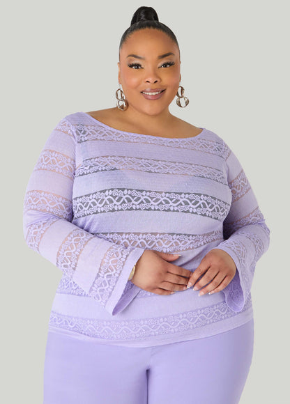 Lace Paneled Top